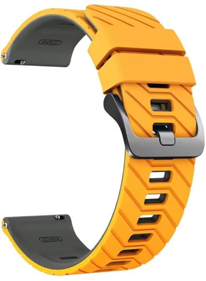 فكرة حزام سيليكون فاخر 22 مم لساعة Huawei Watch GT6   | GT6 Pro | GT5   | GT4 | GT2 GT3   | Watch 4/4 Pro | Watch 3/3 Pro | GT3 | GT3 Pro | GT Runner - Image 2